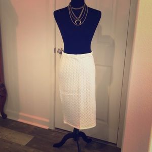 NWT cable knit skirt in winter white